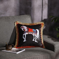 HKM-032531 Double-Sided Printed Fringe Pillow Cushion 45x45cm in Various Colors and Patterns