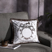 HKM-032531 Double-Sided Printed Fringe Pillow Cushion 45x45cm in Various Colors and Patterns