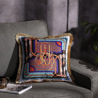 HKM-032531 Double-Sided Printed Fringe Pillow Cushion 45x45cm in Various Colors and Patterns