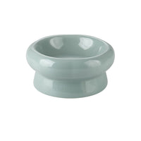 HKM-032595 High-Standing Ceramic Cat Bowl with Cervical Spine Protection - Available in Multiple Colors