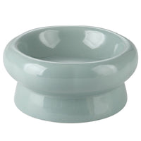 HKM-032595 High-Standing Ceramic Cat Bowl with Cervical Spine Protection - Available in Multiple Colors