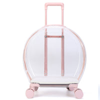 HKM-032915 Transparent Cat Carrier Bag with Reinforced Structure and Fashionable Rhombic Grid Design