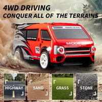 HKM-032979 1/16 Scale Remote Control Drift Car 4WD Electric Vehicle for Indoor and Outdoor Use