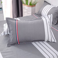 HKM-033043 Floral Design Aloe Cotton Duvet Cover Set for 2.0m Bed - 3-Piece Bedding