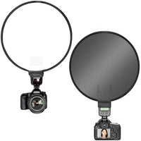 HKM-033299 On-Camera Flash Ring Soft Diffuser, 30cm/40cm, Reflective Material, Soft Cloth, Alloy Strip, Opening 6x10cm