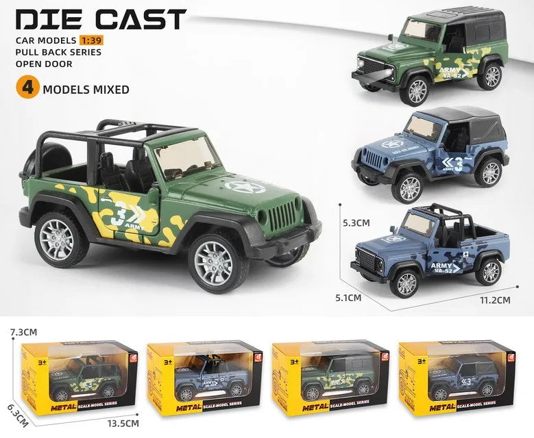 HKM-033363 1:36 Scale Pull Back Alloy Diecast Car Toy for Collectors and Kids