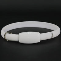 HKM-033427 Luminous Rechargeable Dog Walking Leash with Monochrome Collar