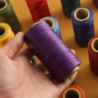 HKM-033555 150D Flat Wax Polyester Thread for Hand Stitching - 220m Roll