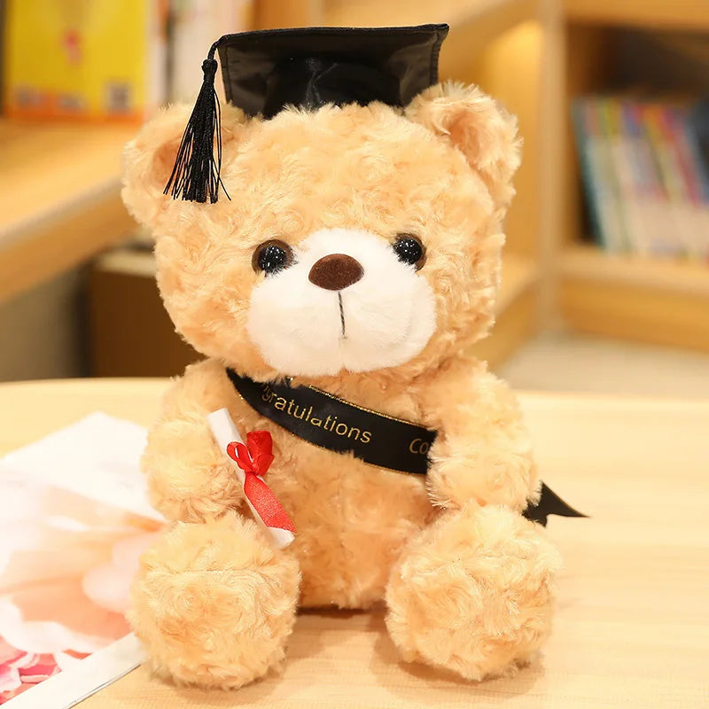 KTX-033555 Doctor Graduation Bear Plush Toy - Commemorative Stuffed Doll for All Ages