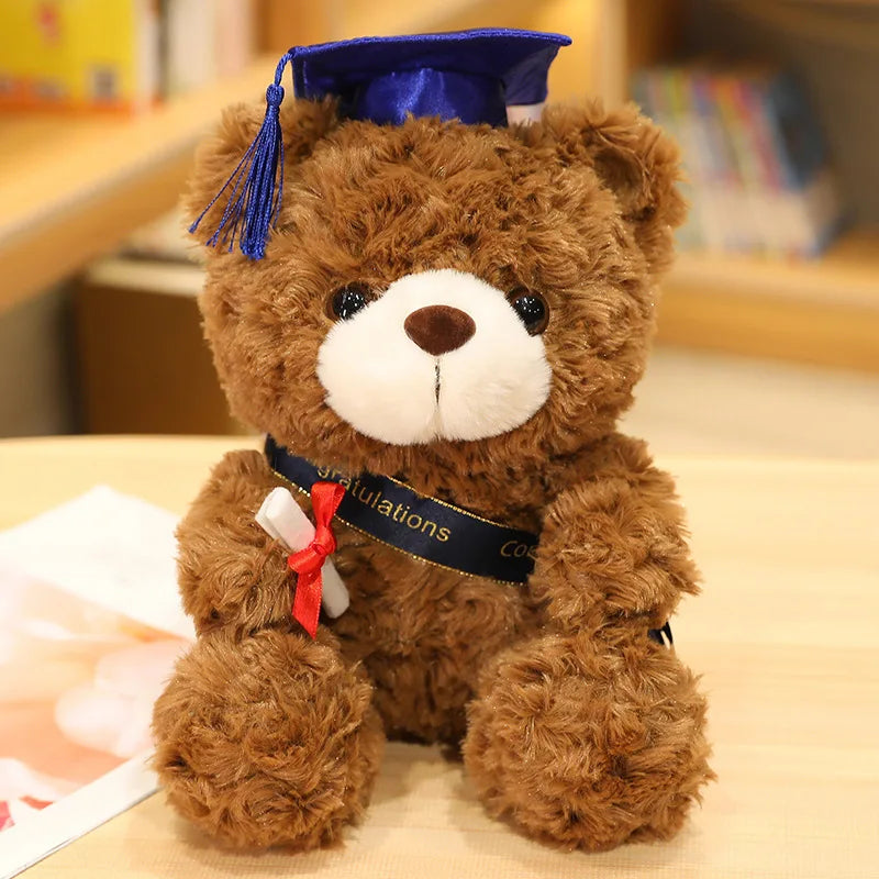KTX-033555 Doctor Graduation Bear Plush Toy - Commemorative Stuffed Doll for All Ages