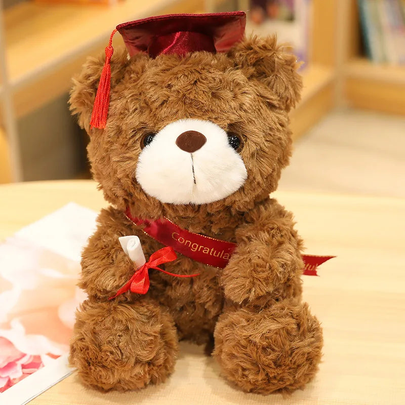 KTX-033555 Doctor Graduation Bear Plush Toy - Commemorative Stuffed Doll for All Ages
