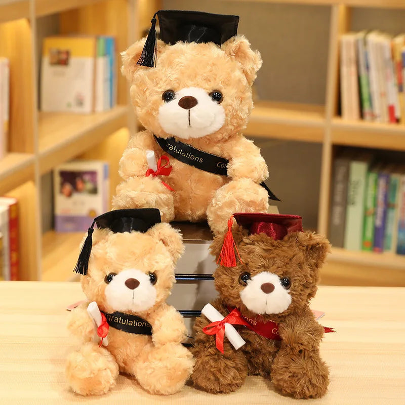 KTX-033555 Doctor Graduation Bear Plush Toy - Commemorative Stuffed Doll for All Ages