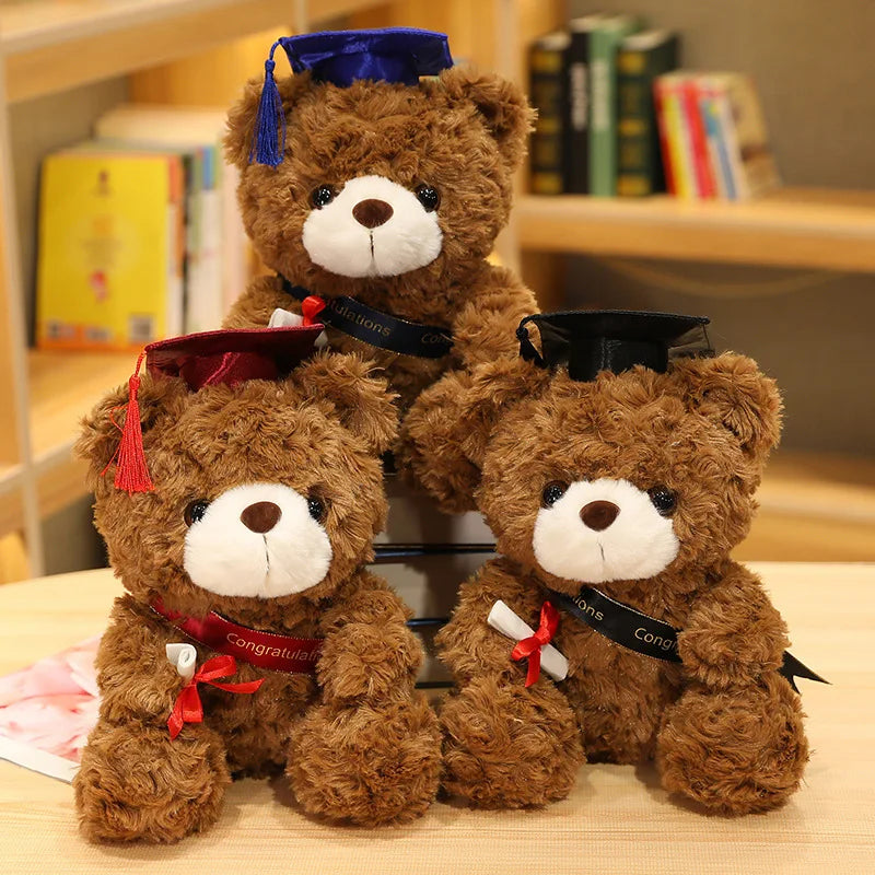 KTX-033555 Doctor Graduation Bear Plush Toy - Commemorative Stuffed Doll for All Ages