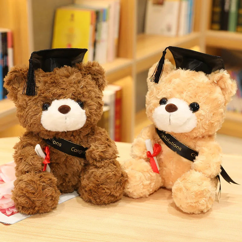 KTX-033555 Doctor Graduation Bear Plush Toy - Commemorative Stuffed Doll for All Ages