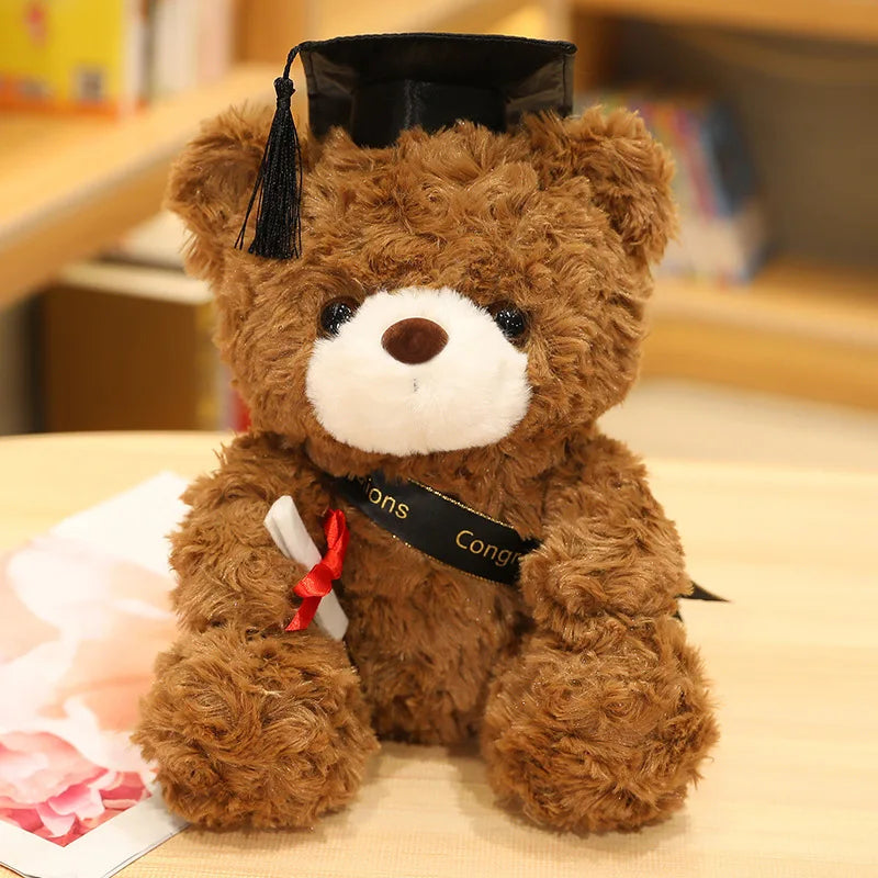 KTX-033555 Doctor Graduation Bear Plush Toy - Commemorative Stuffed Doll for All Ages