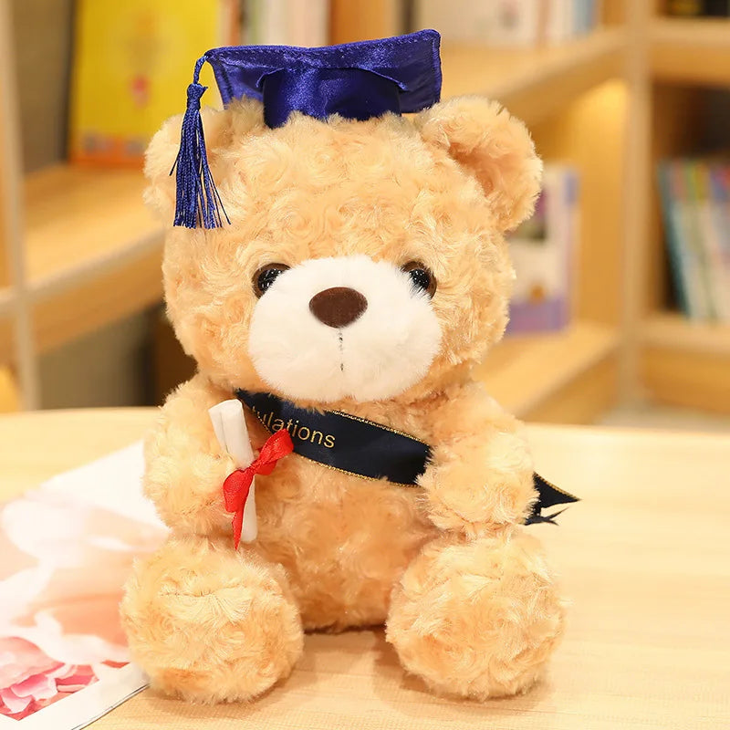 KTX-033555 Doctor Graduation Bear Plush Toy - Commemorative Stuffed Doll for All Ages