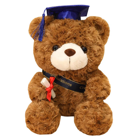 KTX-033555 Doctor Graduation Bear Plush Toy - Commemorative Stuffed Doll for All Ages
