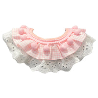 HKM-033555 Triangular Pet Scarf for Cats and Dogs - Soft Fabric Accessory in Pink and Blue, Size XS to XL