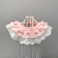 HKM-033555 Triangular Pet Scarf for Cats and Dogs - Soft Fabric Accessory in Pink and Blue, Size XS to XL