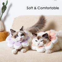 HKM-033747 Soft and Breathable Recovery Cone Collar for Cats and Puppies - Easy to Clean Elizabethan E-Collar