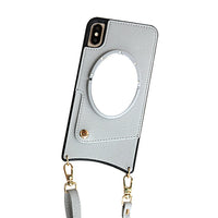 HKM-033811 Diagonal Lanyard Phone Case for iPhone and Huawei Models - Fashionable TPU Holster with Card Holder