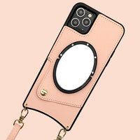 HKM-033811 Diagonal Lanyard Phone Case for iPhone and Huawei Models - Fashionable TPU Holster with Card Holder