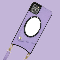 HKM-033811 Diagonal Lanyard Phone Case for iPhone and Huawei Models - Fashionable TPU Holster with Card Holder