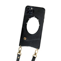 HKM-033811 Diagonal Lanyard Phone Case for iPhone and Huawei Models - Fashionable TPU Holster with Card Holder
