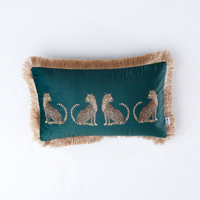 HKM-033939 Digital Printing Plush Tassel Cushion Cover - Available in Multiple Sizes
