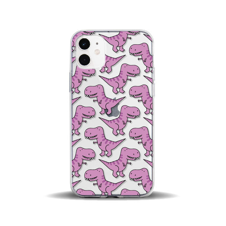 HKM-033939 Transparent Cute Cartoon Phone Case for iPhone Models 6 6S, 7 8, XR, XS, 11 Pro Max & More