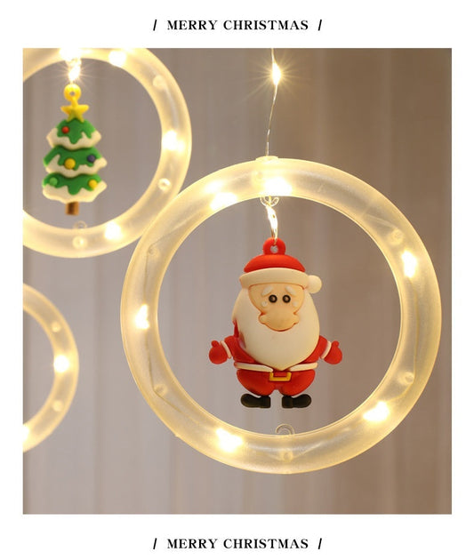 HKM-034003 LED Christmas Curtain String Lights for Indoor Holiday Decoration