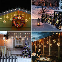 HKM-034003 LED Christmas Curtain String Lights for Indoor Holiday Decoration