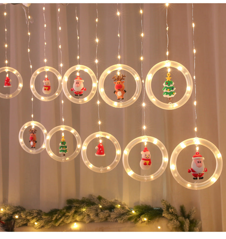 HKM-034003 LED Christmas Curtain String Lights for Indoor Holiday Decoration