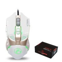 HKM-034067 High-Precision Wired Gaming Mouse with 4000 DPI Optical Sensor and 7 Buttons
