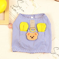HKM-034131 Fashionable Personalized Dog Vest in Blue and Black - Cotton Casual Pet Clothing for All Sizes
