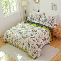 HKM-034195 Multi-Functional Cotton Gauze Towel Blanket Set with Pillow Towels - Soft, Breathable, and Versatile for All Seasons