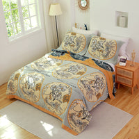 HKM-034195 Multi-Functional Cotton Gauze Towel Blanket Set with Pillow Towels - Soft, Breathable, and Versatile for All Seasons