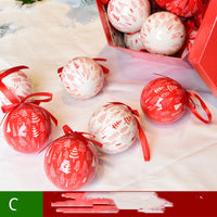 HKM-034323 Christmas Gift Box with Christmas Tree Decoration Pendant - Foam, 7.2cm, Variety of Prints, Includes 1 Bubble Sticker Christmas Ball