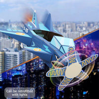 HKM-034451 Wearable DIY Shark Plane 3D Paper Puzzle Toy for Kids - Pretend Play Model
