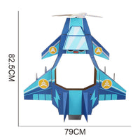 HKM-034451 Wearable DIY Shark Plane 3D Paper Puzzle Toy for Kids - Pretend Play Model