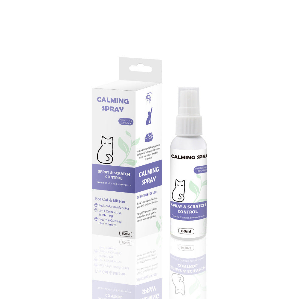 HKM-034515 Organic Oil Formula Calm Spray for Pets - Anxiety Relief for Cats and Dogs (60ml)