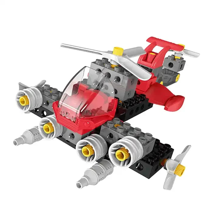 KTX-034707 DIY Airplane Building Blocks Set - 50-Piece Educational Puzzle for Kids, Ages 0-14