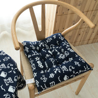 HKM-034771 Retro Floral Cloth Dining Chair Cushion - Various Size Options Available
