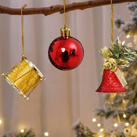 HKM-034835 Christmas Foam Pendant Decorative Ornament - Gold and Blue Holiday Party Decoration