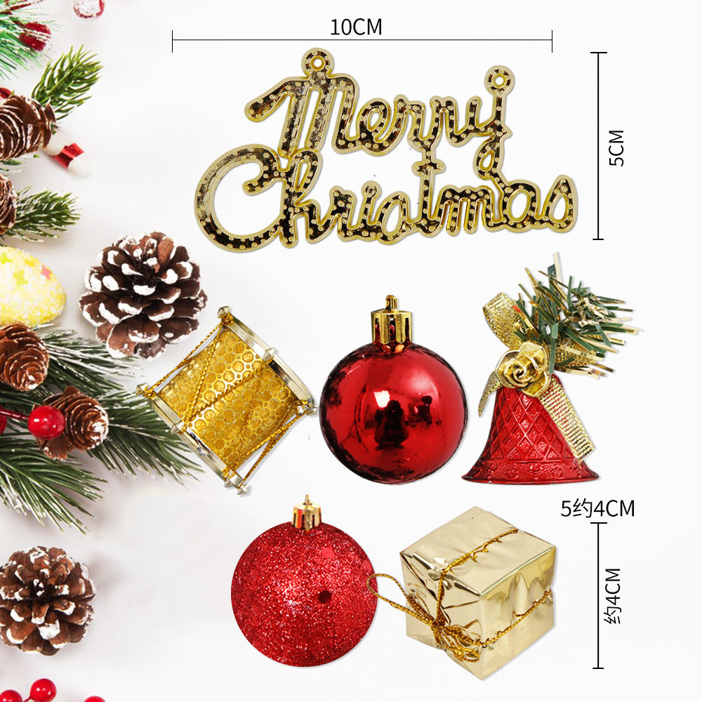 HKM-034835 Christmas Foam Pendant Decorative Ornament - Gold and Blue Holiday Party Decoration