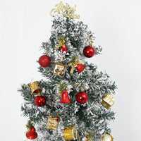 HKM-034835 Christmas Foam Pendant Decorative Ornament - Gold and Blue Holiday Party Decoration