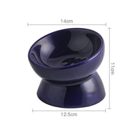 HKM-034899 Ceramic Pet Bowl with Neck Guard - Multiple Colors Available