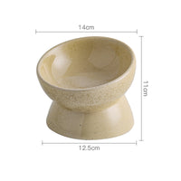 HKM-034899 Ceramic Pet Bowl with Neck Guard - Multiple Colors Available
