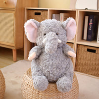 HKM-034899 Lazy Series Small Plush Elephant Doll - Gray Pig & Penguin Toy for Teens (25cm, 35cm)