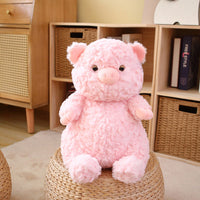 HKM-034899 Lazy Series Small Plush Elephant Doll - Gray Pig & Penguin Toy for Teens (25cm, 35cm)